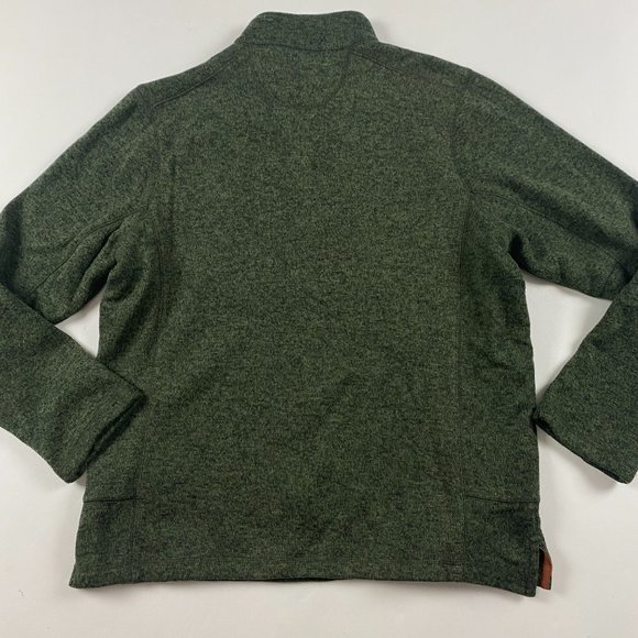 L Woolrich Snap Fleece Pullover Sweater Heather Green - Picture 5 of 12